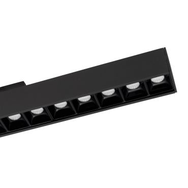 Nova Luce Este - armatuur voor magnetisch profielsysteem - 40,2 x 3,5 x 5,1 cm - 22W LED incl. - zwart - warm witte lichtkleur