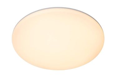 Lucide Olson - plafondlamp - Ø 35 x 4,7 cm - 36W LED incl. - instelbare lichtkleur - IP44 - opaal en wit