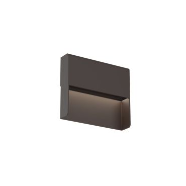 VK Lighting Wop - buiten wandverlichting - 12,1 x 10,5 x 2,5 cm - 3W LED incl. - IP65 - roestbruin