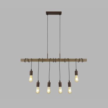 Searchlight Barn - hanglamp - 100 x 6 x 150 cm - bruin