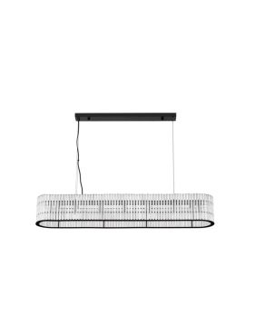 Nova Luce Barok - hanglamp - 110 x 18 x 210 cm - mat zwart