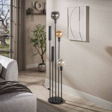 Vico Sfera Tricolore - vloerlamp - 175 cm - artic zwart