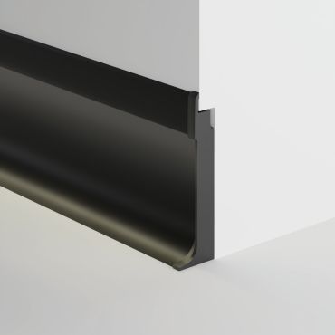 KLUS Olis-k - aluminium plint profiel - 2,41 x 9 cm - zwart