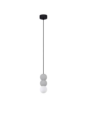 Nova Luce Zero - hanglamp - Ø 8 x 115 cm - grijs