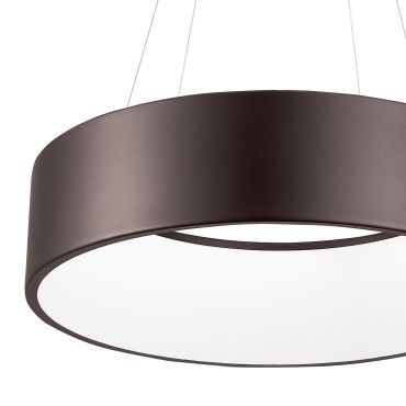 Nova Luce Rando - hanglamp - Ø 45 x 120 cm - 32W dimbare LED incl. - koffie bruin