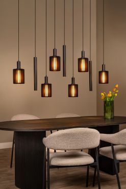 Lucide Lambres - hanglamp - 140 x 35 x 180 cm - zwart