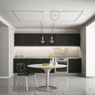 Creative Cables - plafond/wand snoerbevestiging - Ø 2,2 cm - wit