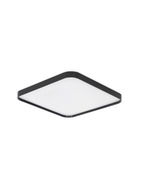 Nova Luce Athos - plafondlamp - 48 x 48 x 6 cm - 30W LED incl. - zandzwart