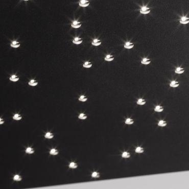 Nova Luce Cielo - plafondverlichting - 30 x 30 x 4 cm - 8W dimbare LED incl. - zwart
