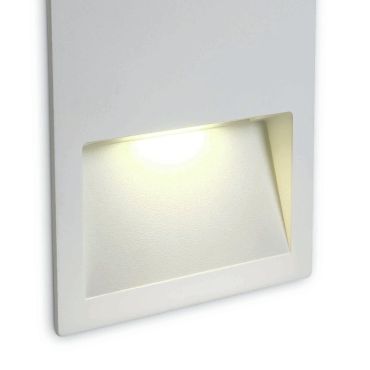 ONE Light Outdoor Dark Light Wall Recessed - inbouw wandverlichting - 11,5 x 11,5 x 3,5 cm - 4W LED incl. - IP65 - wit