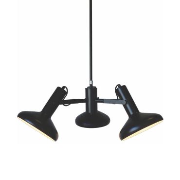 Artdelight Vectro - hanglamp - Ø 55 x 173 cm - zwart