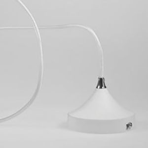 Artdelight Iron - hanglamp - Ø 12 x 120 cm - wit