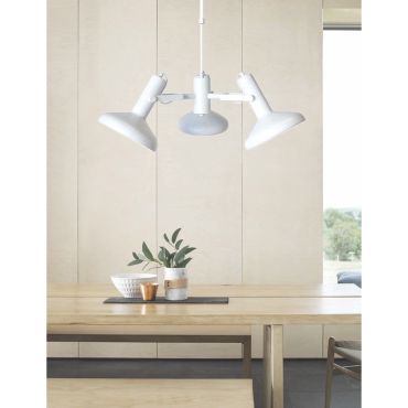 Artdelight Vectro - hanglamp - Ø 55 x 173 cm - wit