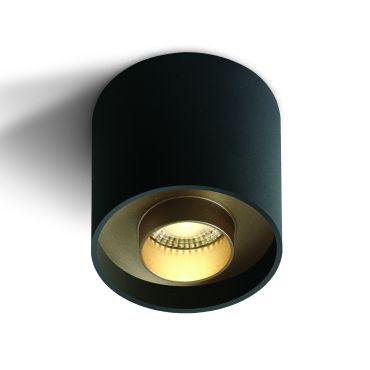 ONE Light Dark Light Cylinders Tubes - plafondverlichting - Ø 7 x 7 cm - 8W LED incl. - zwart
