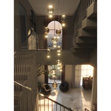Maxlight Palloncini - hanglamp -  Ø 45 x 220 cm - 11 x 6W LED incl. - veelkleurig