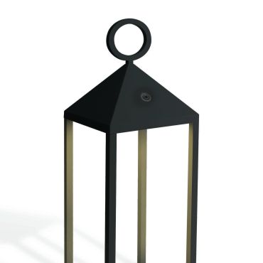 ONE Light Rechargeable Path Light - vloerlamp - 14 x 14 x 46 cm - 3W LED incl. - IP54 - zwart