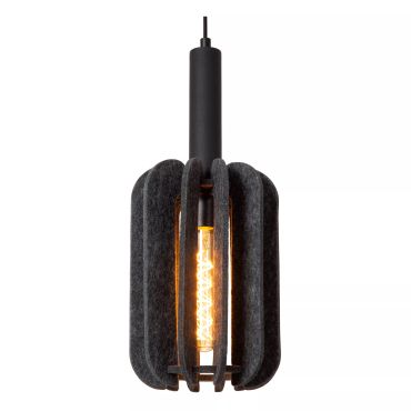Lucide Rafal - hanglamp - Ø 20 x 183 cm - grijs