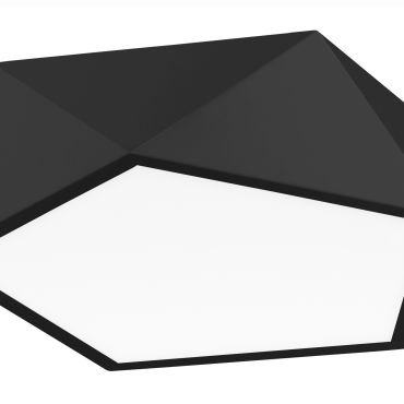 Nova Luce Darius - plafondverlichting - 40 x 40 x 10 cm - zwart en mat wit