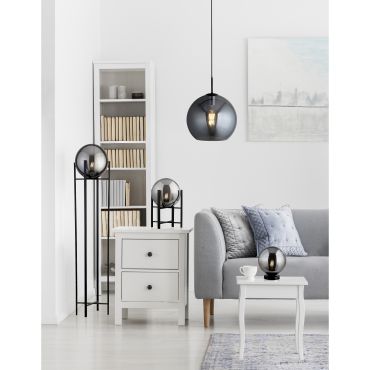 Searchlight Amsterdam - hanglamp - Ø 30 x 120 cm - zwart
