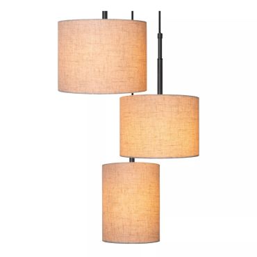 SHOWROOMMODEL - Lucide Maya - hanglamp 3L - Ø 46 x 177 cm - beige