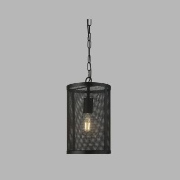 Searchlight Fishnet - hanglamp - Ø 20 x 150 cm - mat zwart