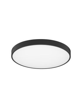 Nova Luce Perfect Profile - plafondlamp op afstandsbediening (incl.) - Ø 60 x 10 cm - 40W dimbare LED incl. - 2700K-6000K - zwart