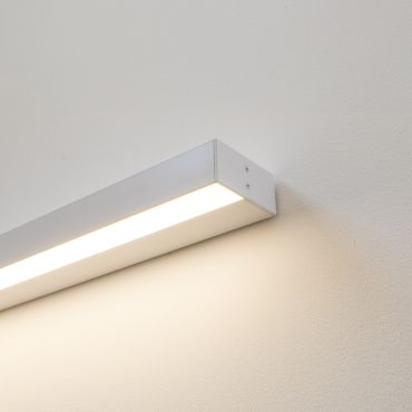 Lichtkoning Wall Line - wandlamp - 3,3 x 7 cm profiel - 19,2W LED per meter - wit - IP65 ledstrip en driver