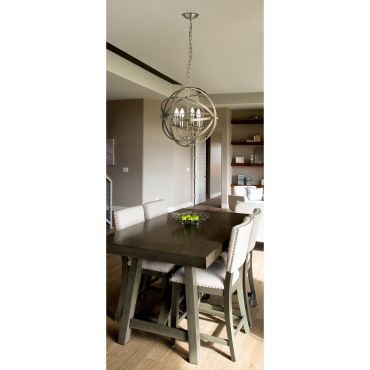 Searchlight Orbit - luster - Ø 46 x 116 cm - antiek messing
