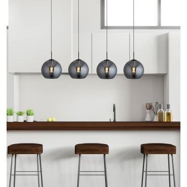 Searchlight Amsterdam - hanglamp - 175 x 30 x 240 cm - zwart