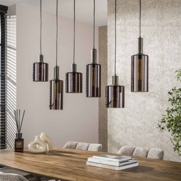 Vico Sepiora - hanglamp - 118 x 14 x 150 cm - sienna bruin