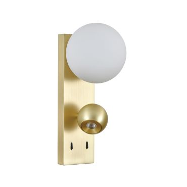 VK Lighting Aira - wandlamp - Ø 12,5 x 30,3 cm - 6W LED incl. - goud