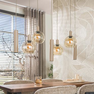 Vico Sfera - hanglamp - 100 x 20 x 150 cm - beige