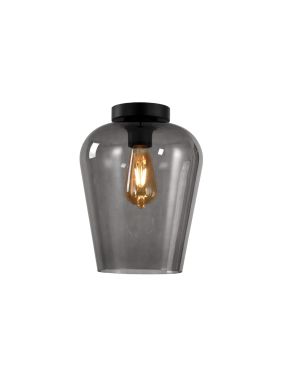 Artdelight Tombo - plafondverlichting - Ø 23 x 27 cm - gerookt