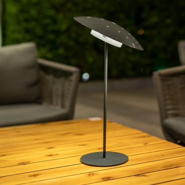 New Garden Sardinia 40 - oplaadbare tafellamp - Ø 22 x 40 cm - 6W dimbare LED incl. - IP44 - antraciet