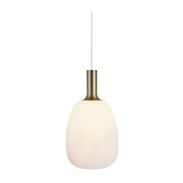 SHOWROOMMODEL - Nordlux Alton - hanglamp - Ø 23 x 343 cm - opaal wit en messing of zwart