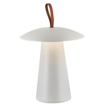 Nordlux Ara To-Go 2 - buiten tafellamp op batterijen - Ø 19,7 x 29,2 cm - 2W dimbare LED incl. - IP54 - wit