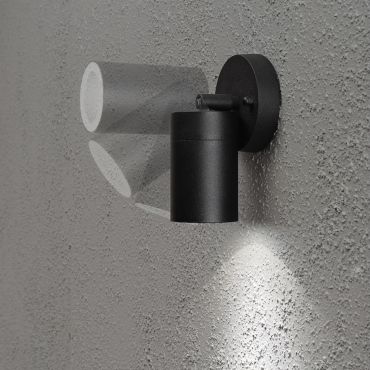 Konstsmide Modena - kantelbaar buiten wandlamp - 6 x 9 x 15 cm - IP44 - zwart