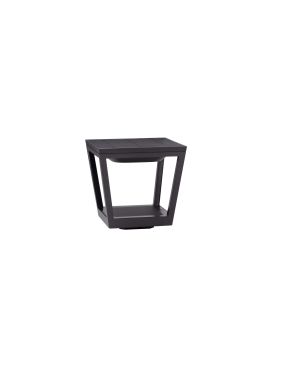 Nova Luce Cuppa - tuinpaal met sensor op zonne-energie - 24,4 x 23,9 x 24,4 cm - 2W LED incl. - IP54 - donker antraciet