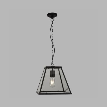 Searchlight Lanterns - hanglamp - 30 x 30 x 150 cm - mat zwart