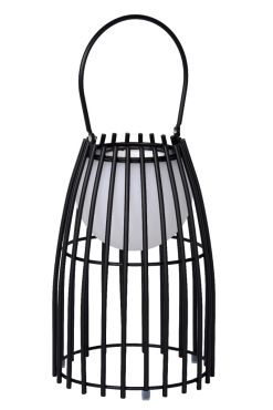 Lucide Fjara -  oplaadbare buiten tafellamp - 17 x 17,5 x 25 cm - 0,3W LED incl. - IP44 - zwart