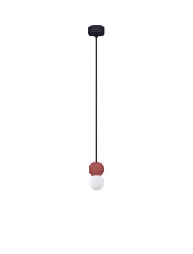 Nova Luce Zero - hanglamp - Ø 8 x 115 cm - rood
