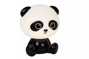 Lucide Dodo Pandabeer - kinderlamp - 26 cm - 3W dimbare LED incl. - zwart en wit