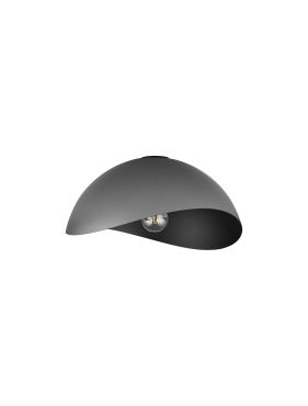 Nova Luce Opsi - plafondlamp - Ø 40 x 20 cm - zandzwart