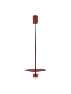 Nova Luce Edem - hanglamp - Ø 30 x 217 cm - 8W LED incl. - rood