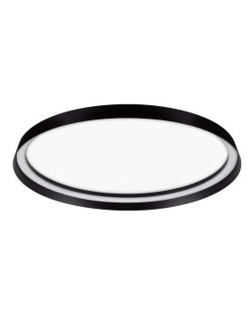 Nova Luce Ormi - plafondlamp - Ø 60 x 7 cm - 48W dimbare LED incl. - zandzwart