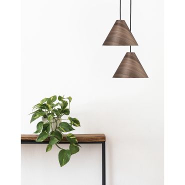 Nova Luce Wera - hanglamp - Ø 25 x 130 cm - donkerbruin