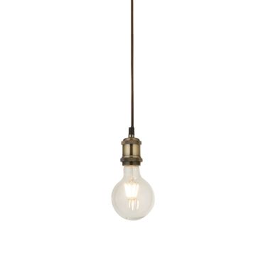 Searchlight Suspension - hanglamp - Ø 9,8 x 150 cm - antiek messing