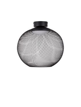 Nova Luce Kinetic - plafondlamp - Ø 40 x 40 cm - 19W LED incl. - mat zwart