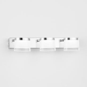 Nova Luce Sabia - spiegellamp - 38 x 9,8 x 7,5 cm - 15W LED incl. - IP44 - chroom