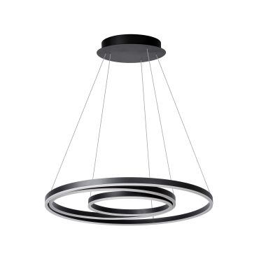 Lucide Triniti - hanglamp - Ø 80 x 135 cm - 136W dimbare LED incl. - zwart